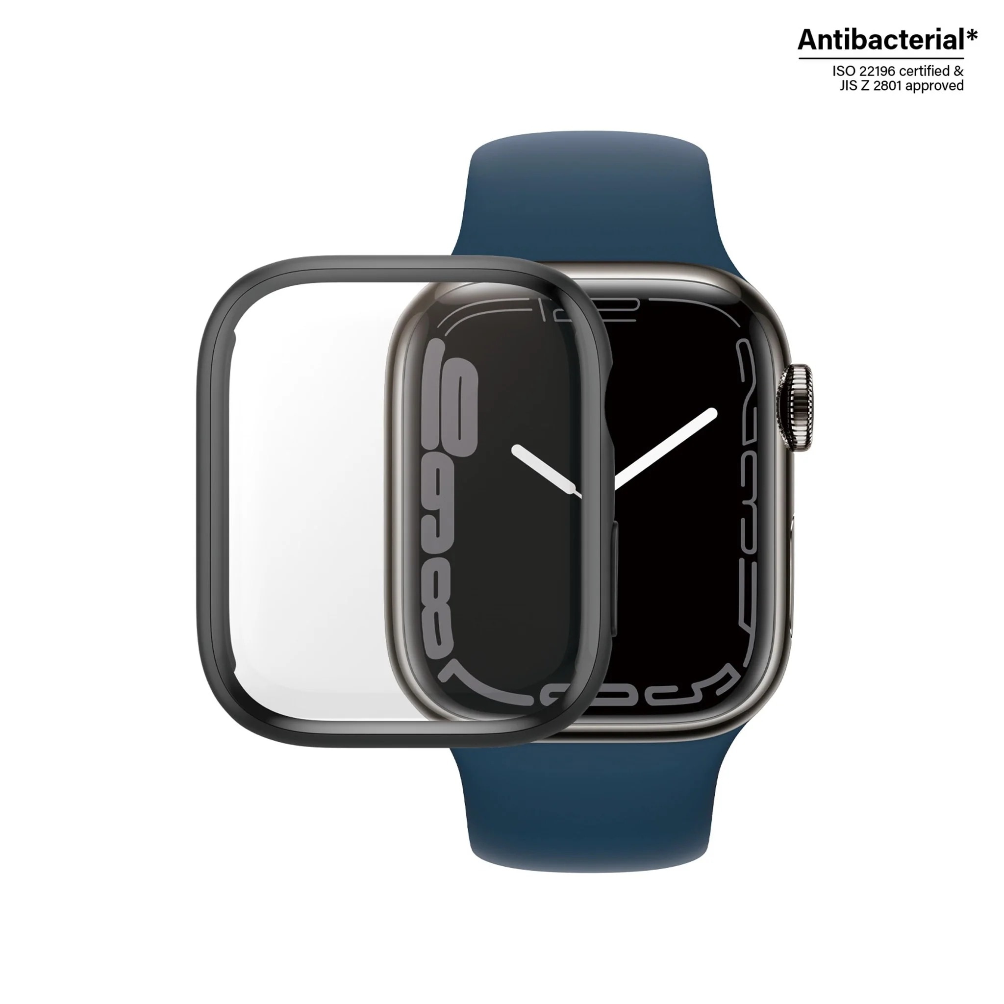 Full Body Coque Apple Watch 45mm Series 8, noir