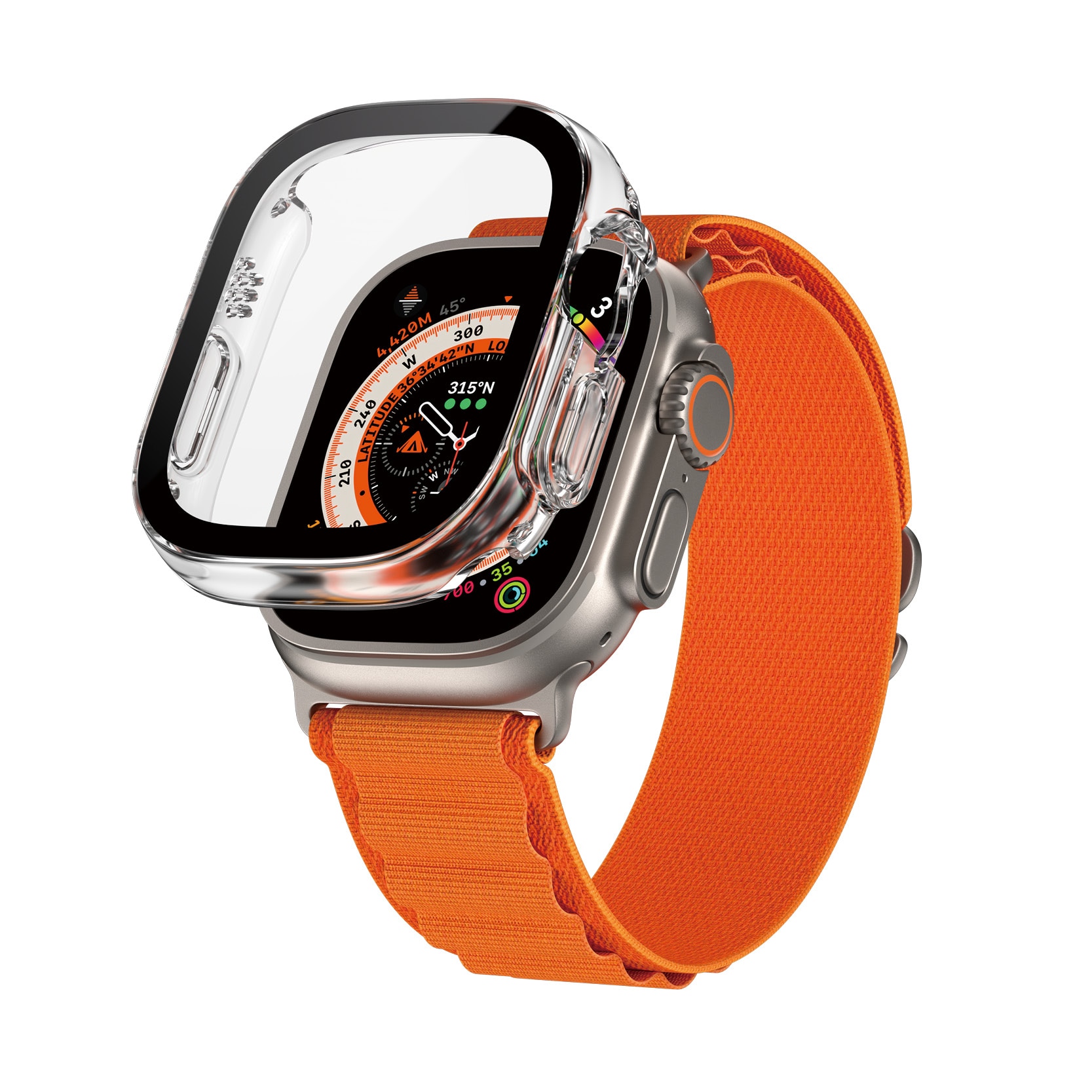 Full Body D3O Coque Apple Watch Ultra 49mm, transparent