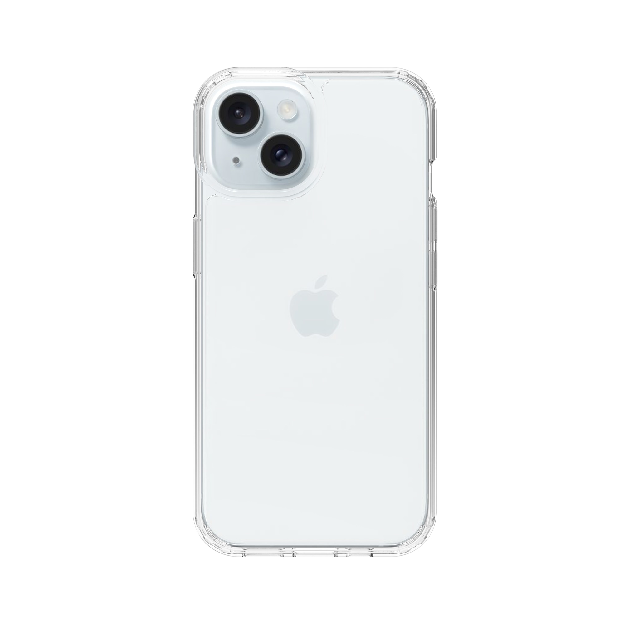 Coque hybride pour iPhone 15 Plus, transparent