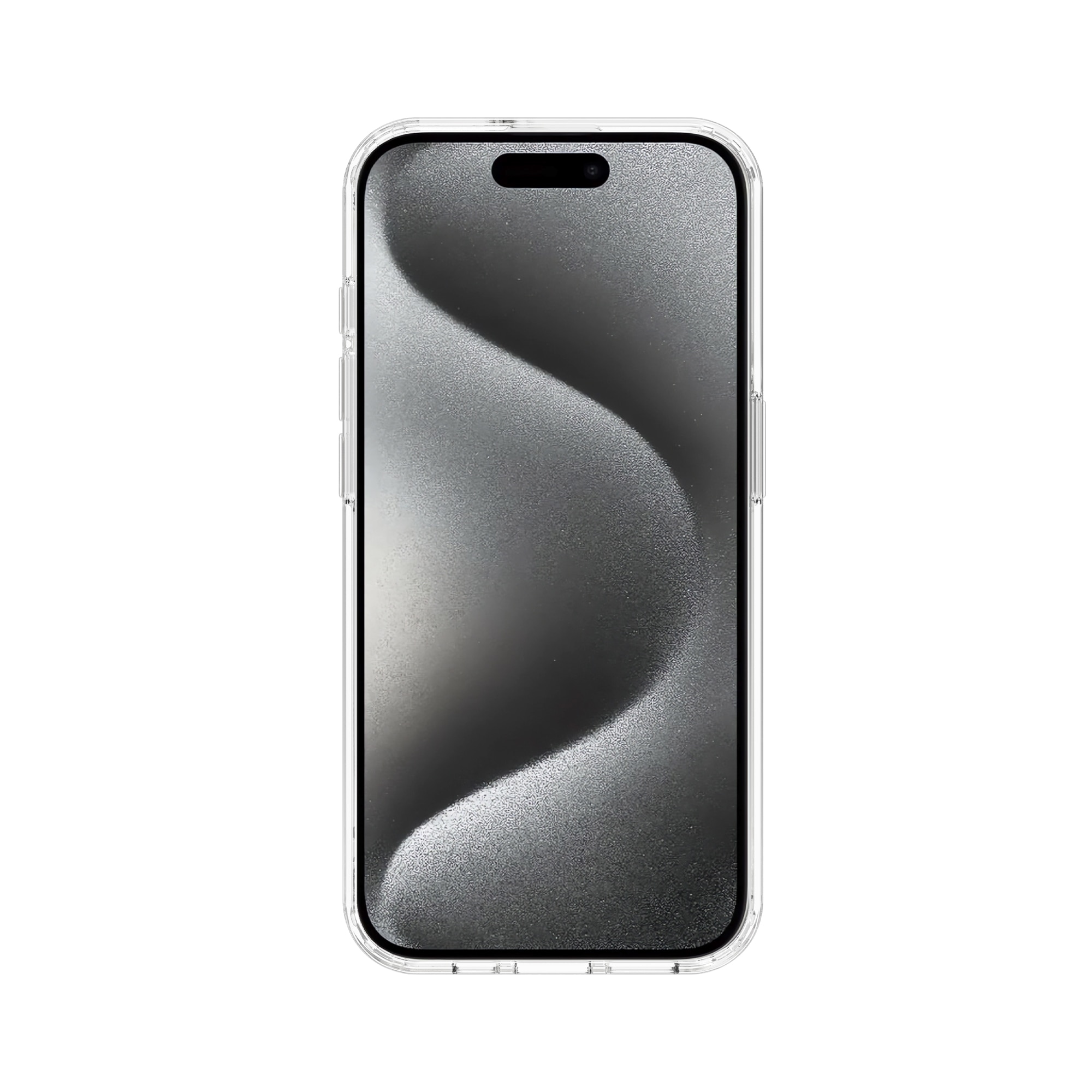 Coque hybride pour iPhone 15 Pro, transparent