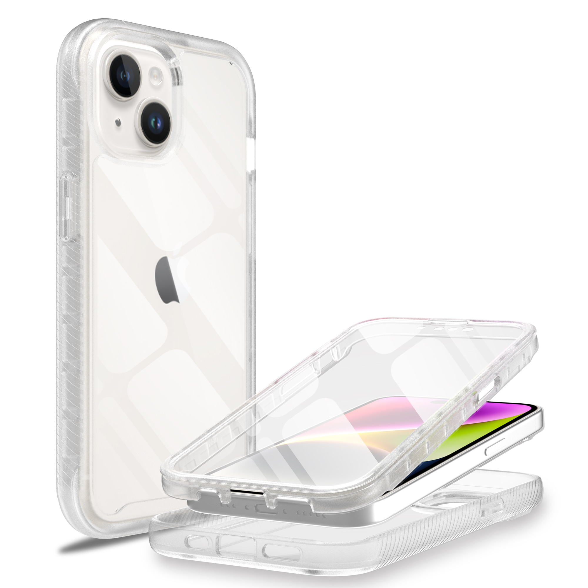 Coque Full Protection iPhone 15 Plus, transparent