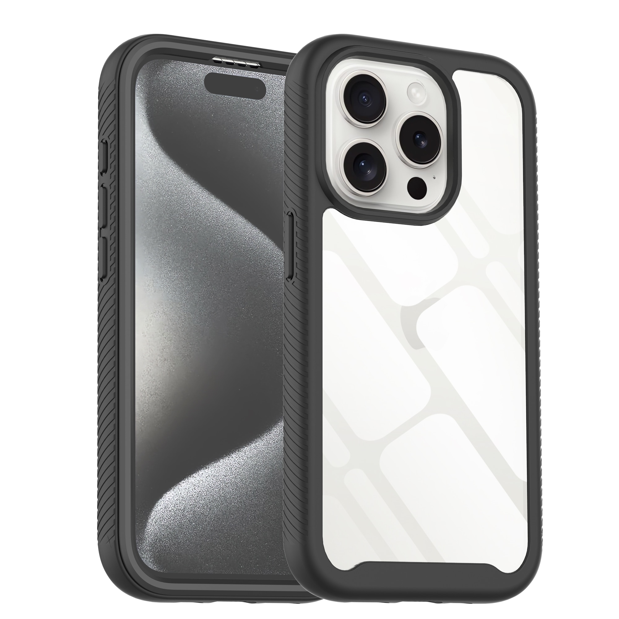 Coque Full Protection iPhone 15 Pro, noir