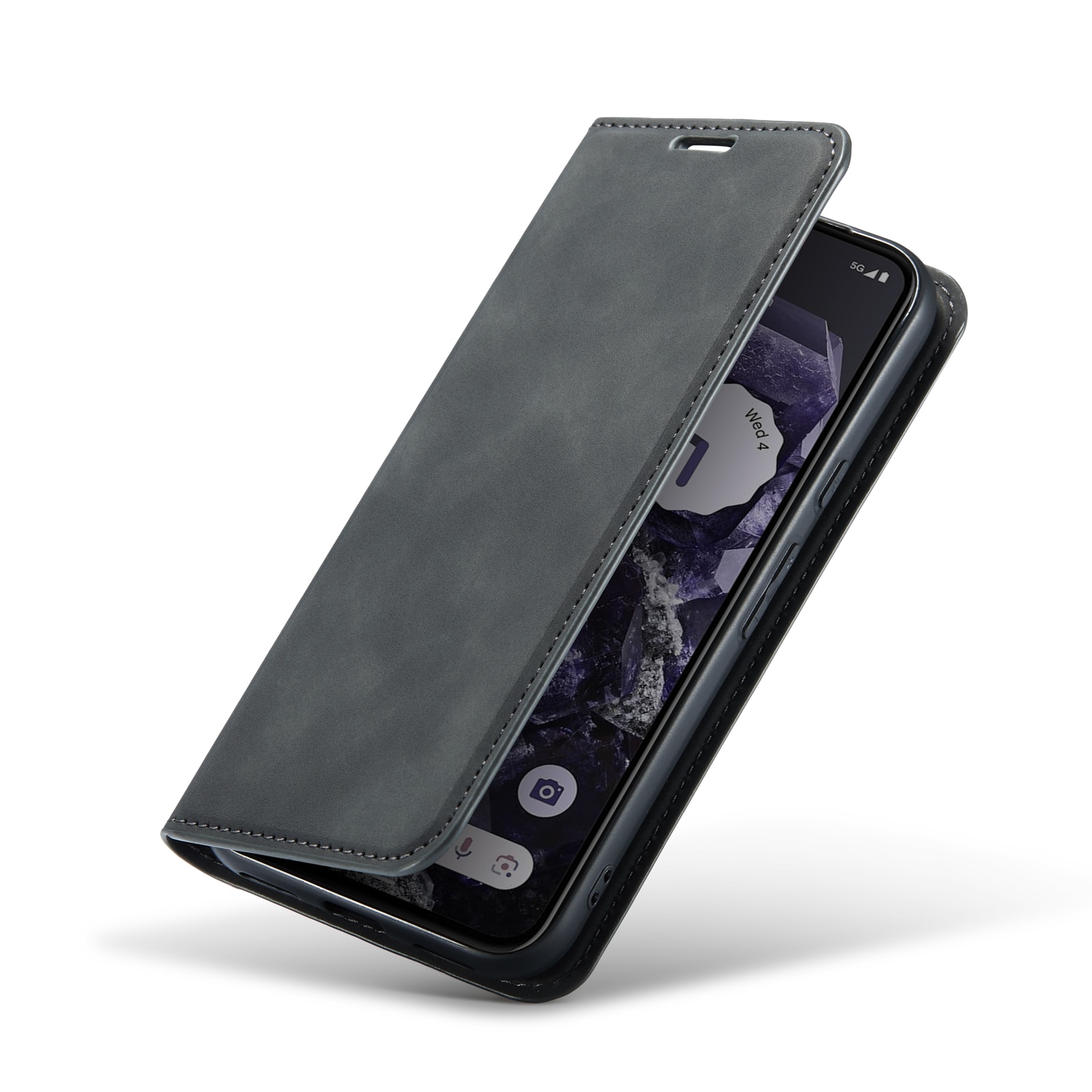 Coque portefeuille mince Google Pixel 8a, noir