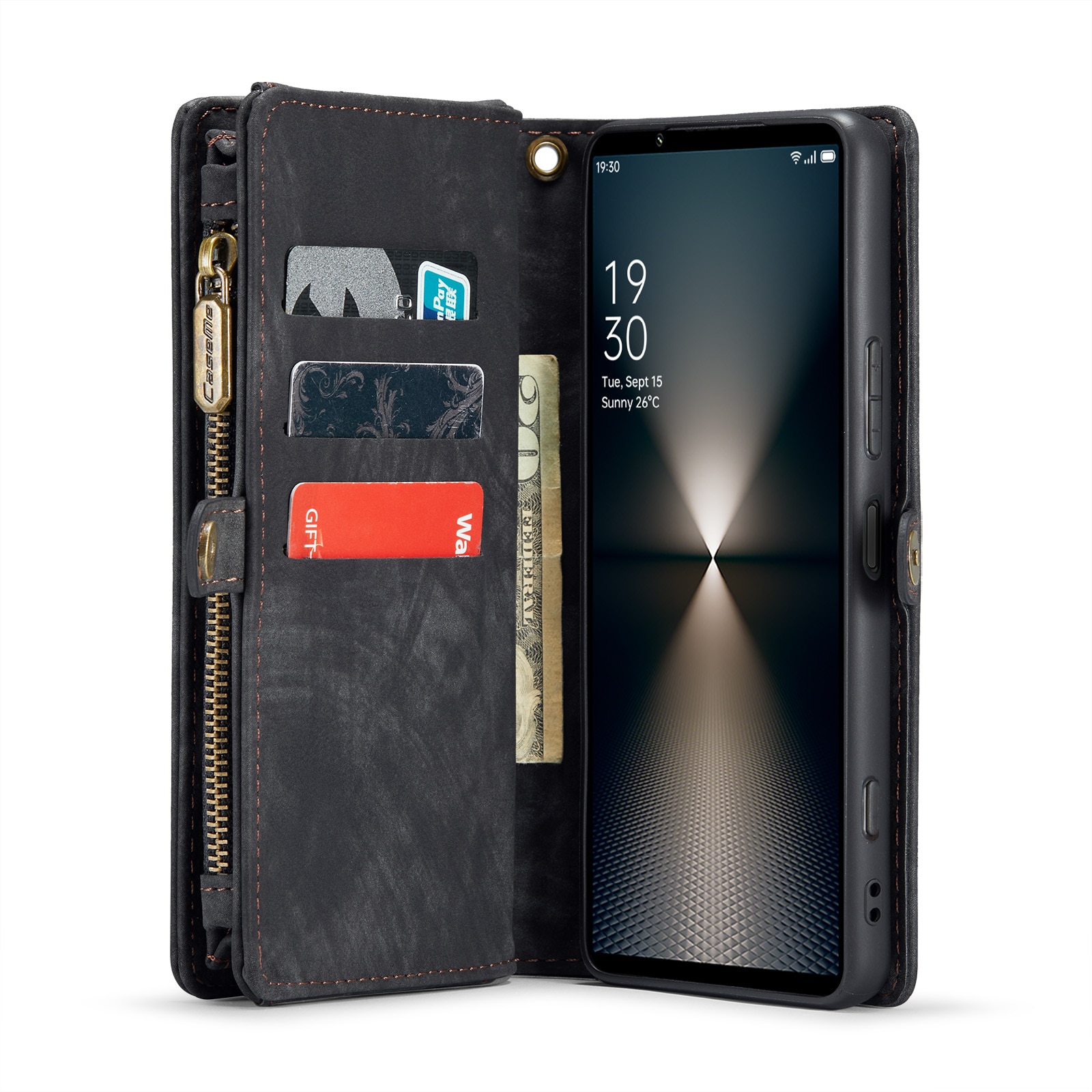 Étui portefeuille multi-cartes Sony Xperia 10 VI, gris