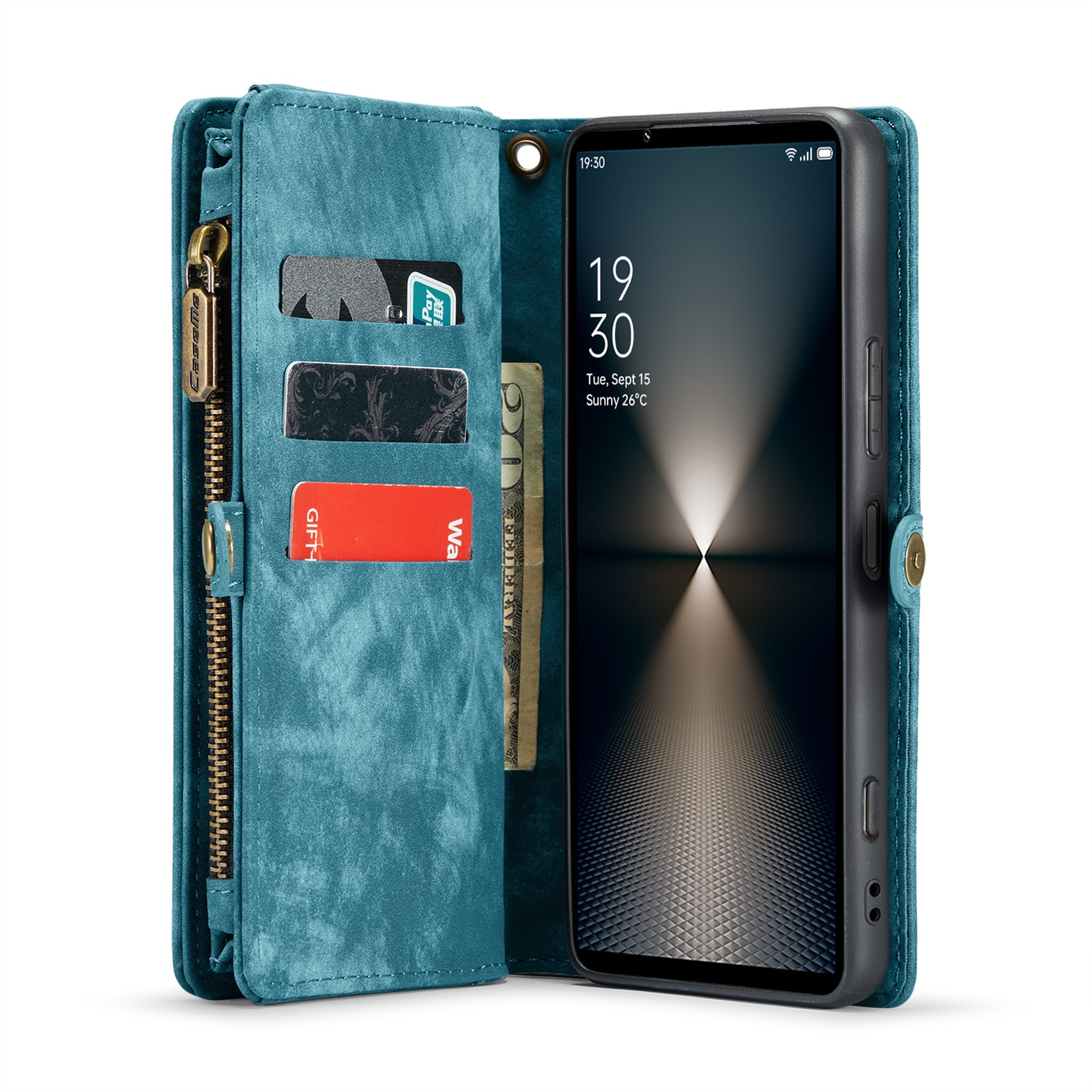 Étui portefeuille multi-cartes Sony Xperia 10 VI, bleu