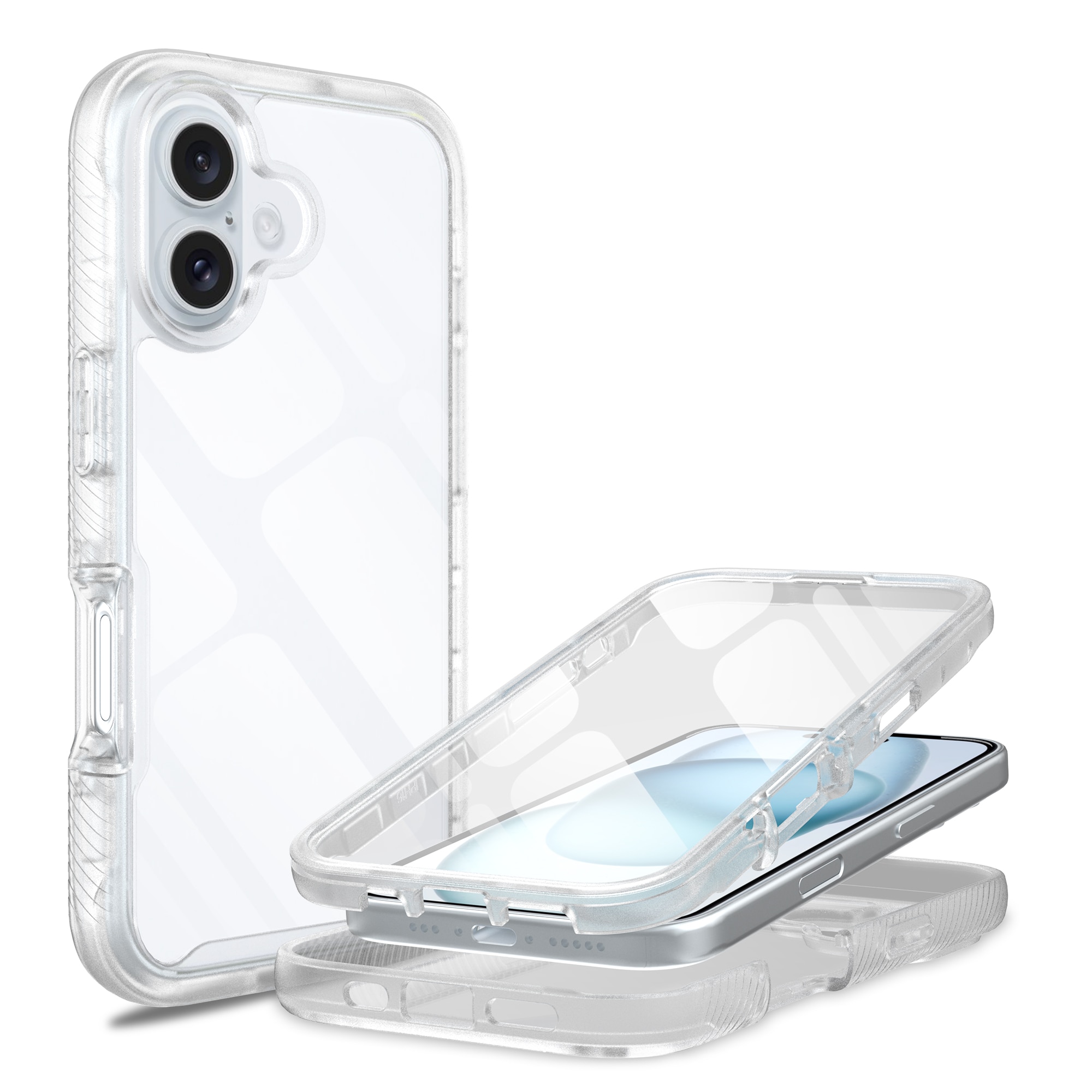 Coque Full Protection iPhone 16 Plus, transparent