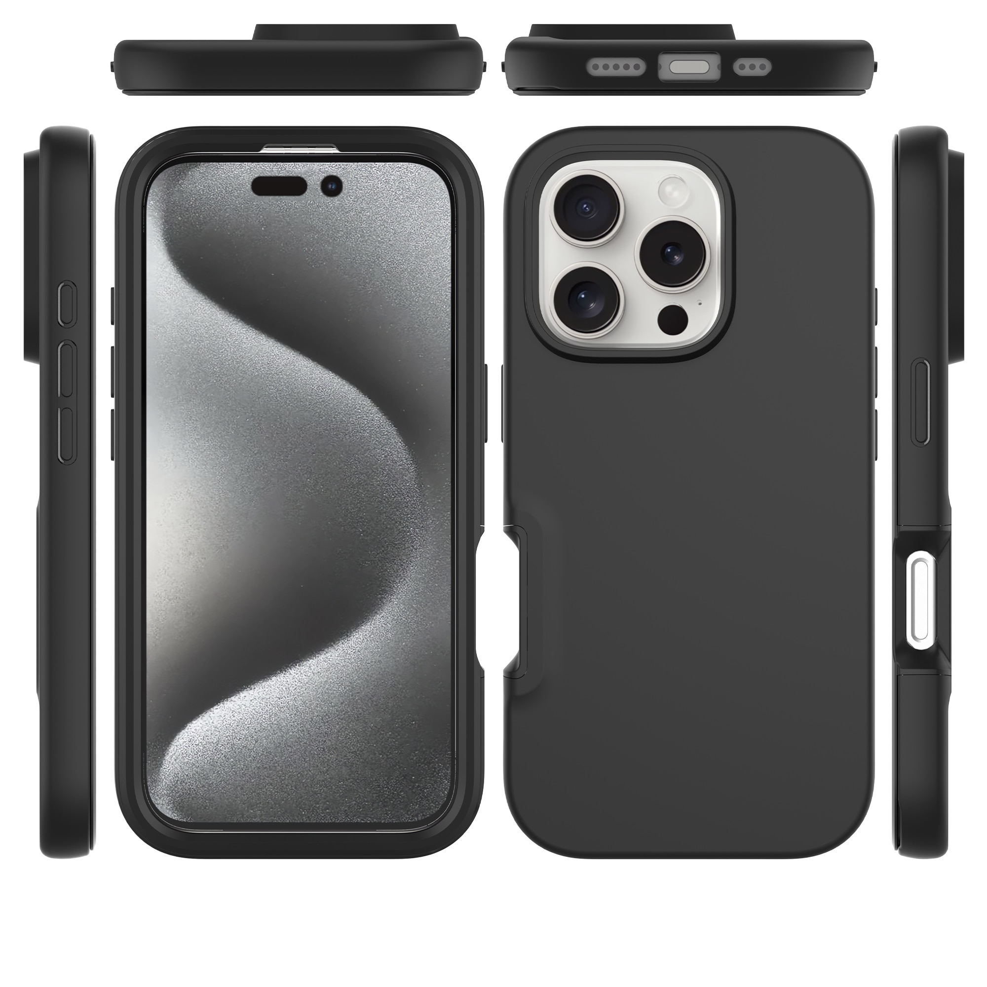 Coque Full Protection iPhone 16 Pro, noir