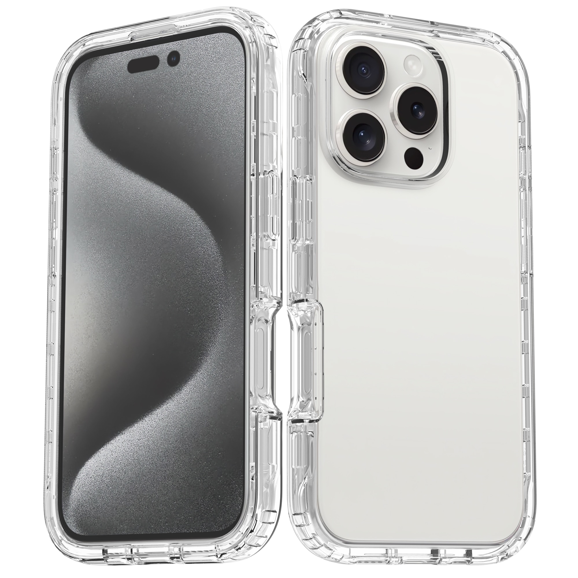 Coque de couverture complète iPhone 16 Pro Max, transparent