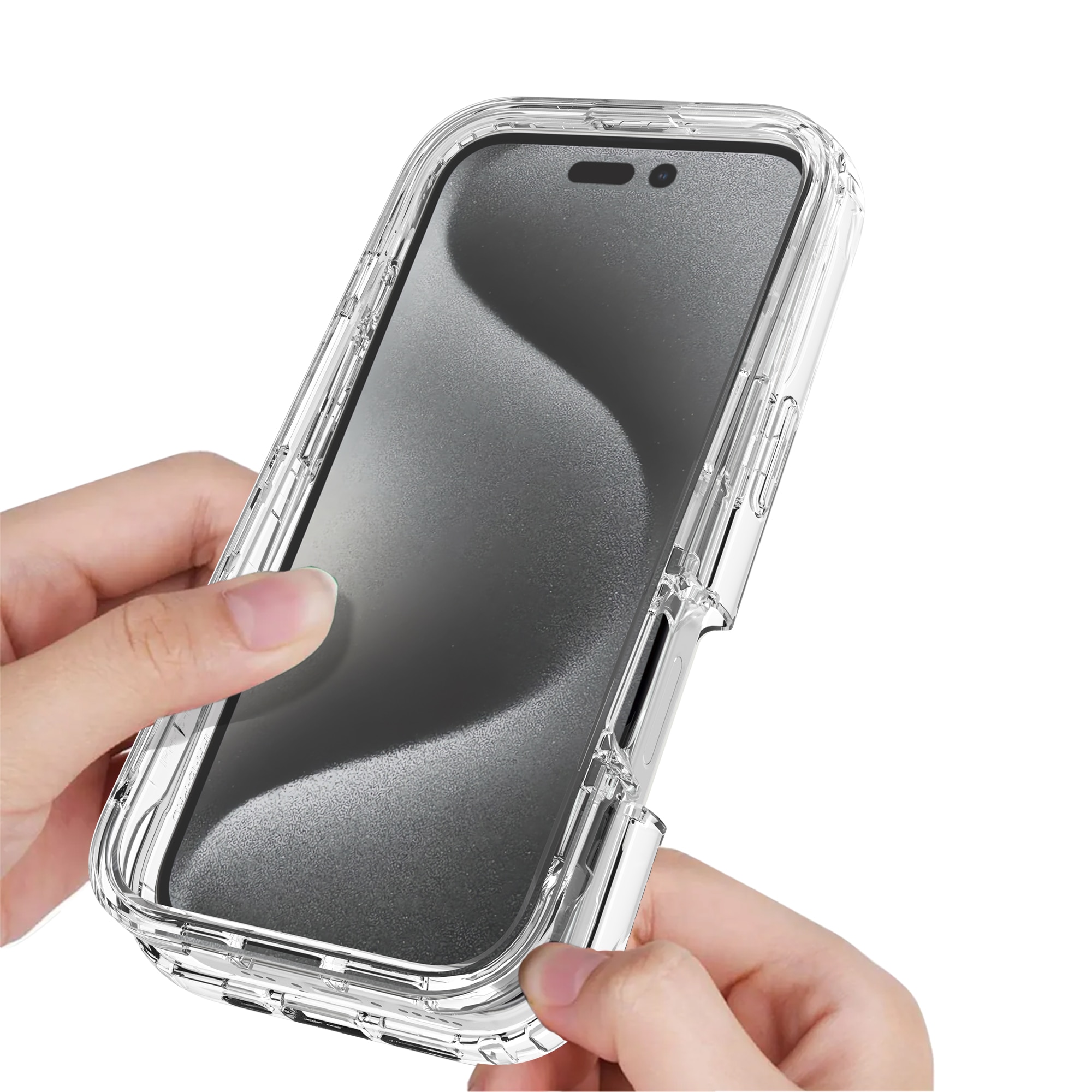 Coque de couverture complète iPhone 16 Pro Max, transparent