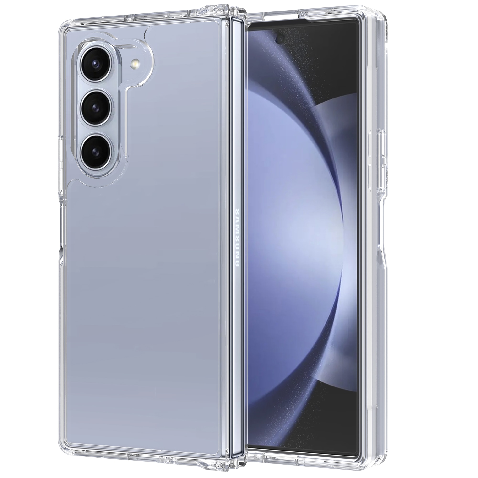 Coque hybride pour Samsung Galaxy Z Fold 6, transparent