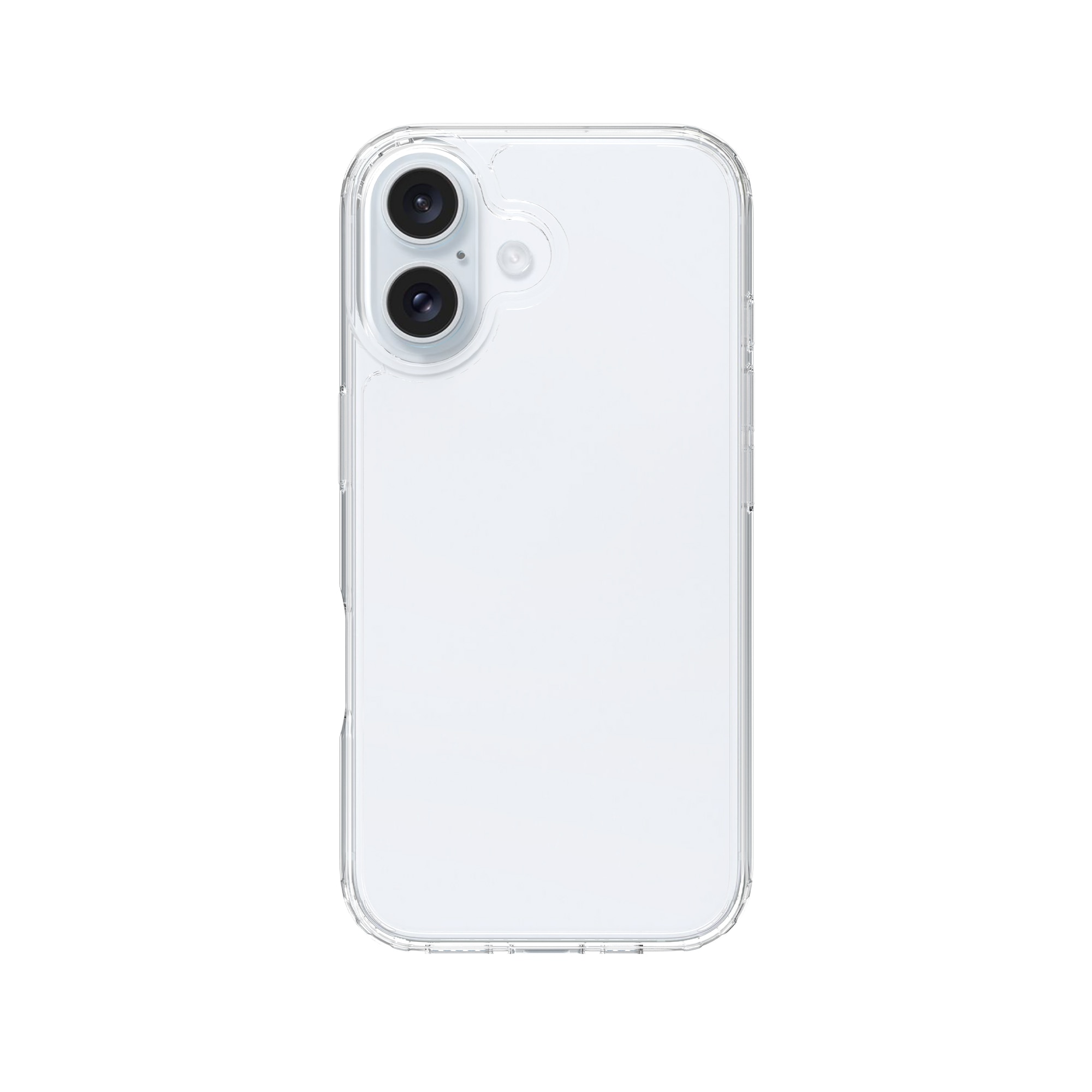 Coque hybride pour iPhone 16 Plus, transparent