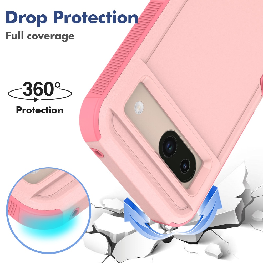 Coque hybride Off-road Google Pixel 8a, rose