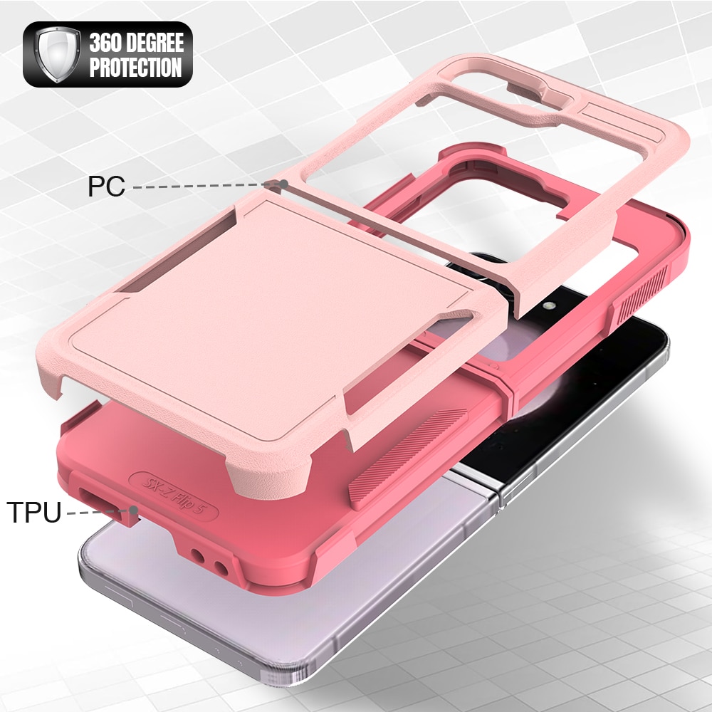 Coque hybride Off-road Samsung Galaxy Z Flip 6, rose