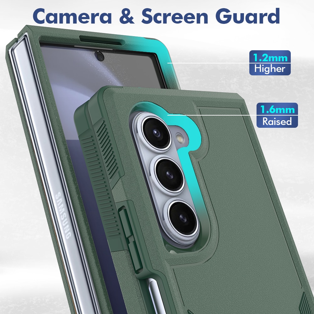 Coque hybride Off-road Samsung Galaxy Z Fold 6, vert