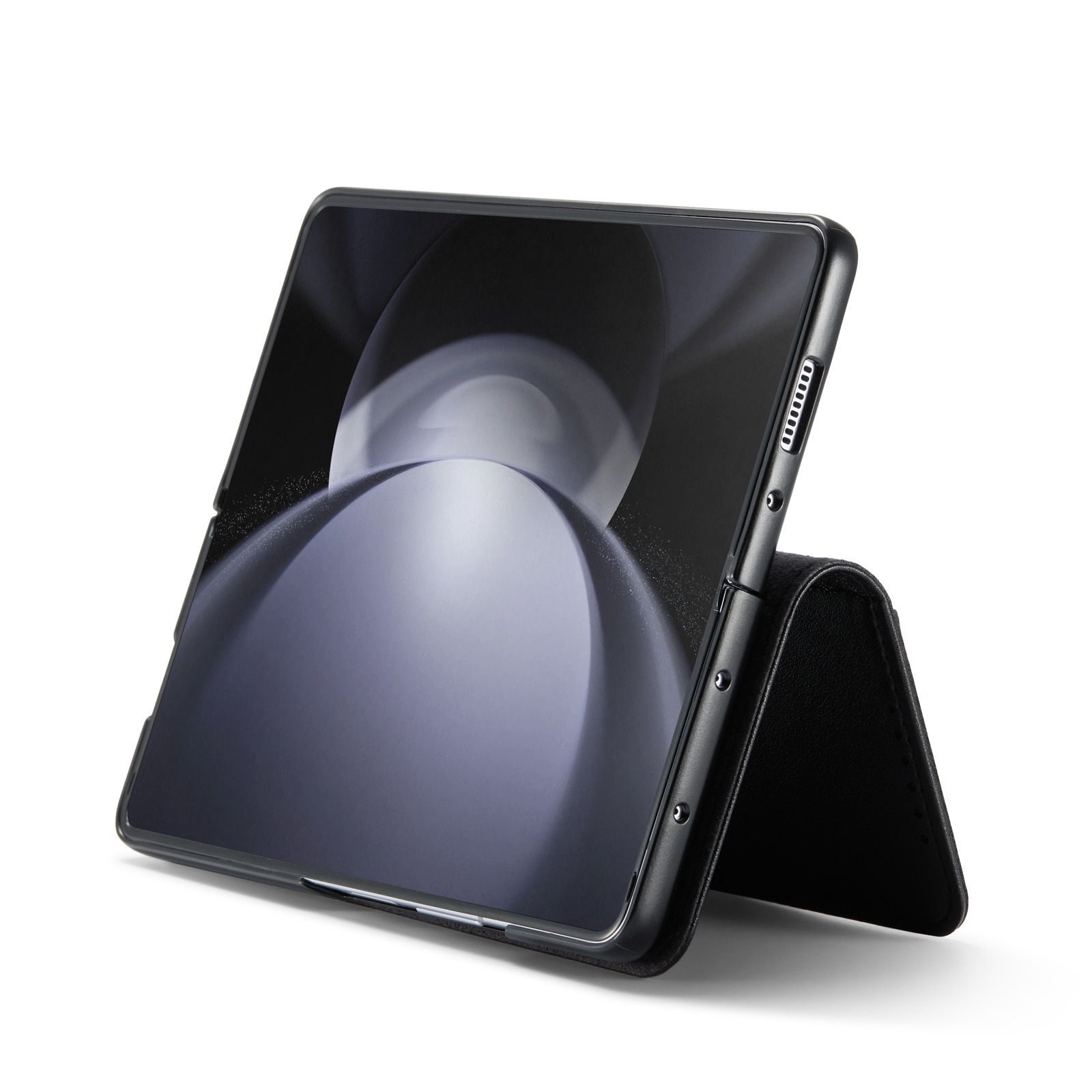 Étui en cuir veritable Samsung Galaxy Z Fold 6, noir