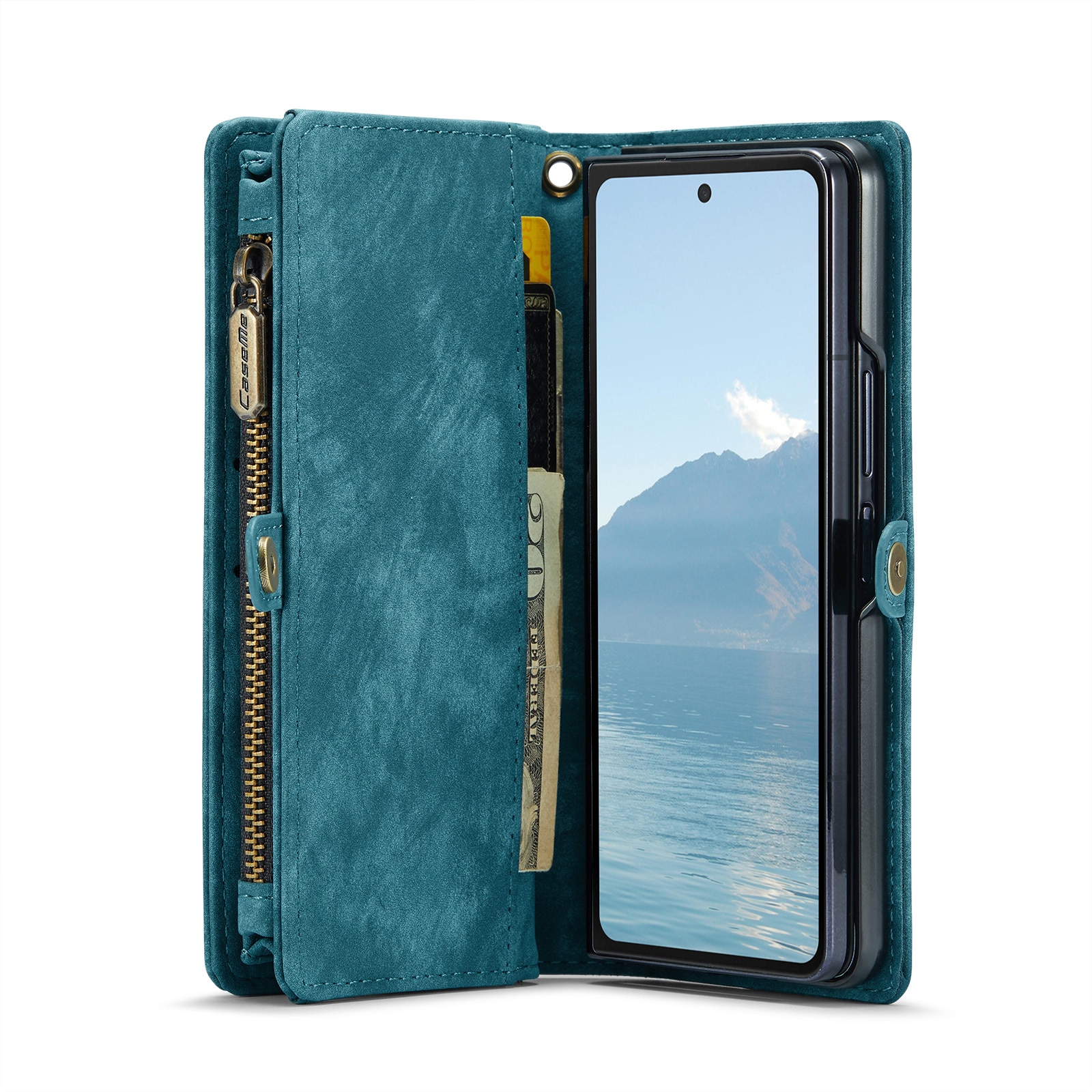 Étui portefeuille multi-cartes Samsung Galaxy Z Fold 6,  bleu