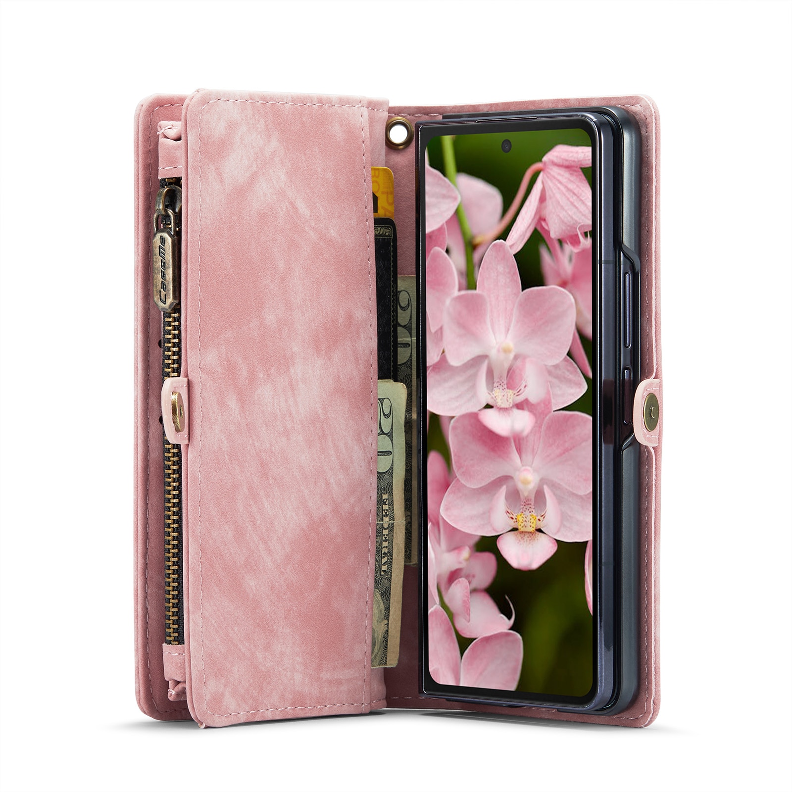 Étui portefeuille multi-cartes Samsung Galaxy Z Fold 6,  rose