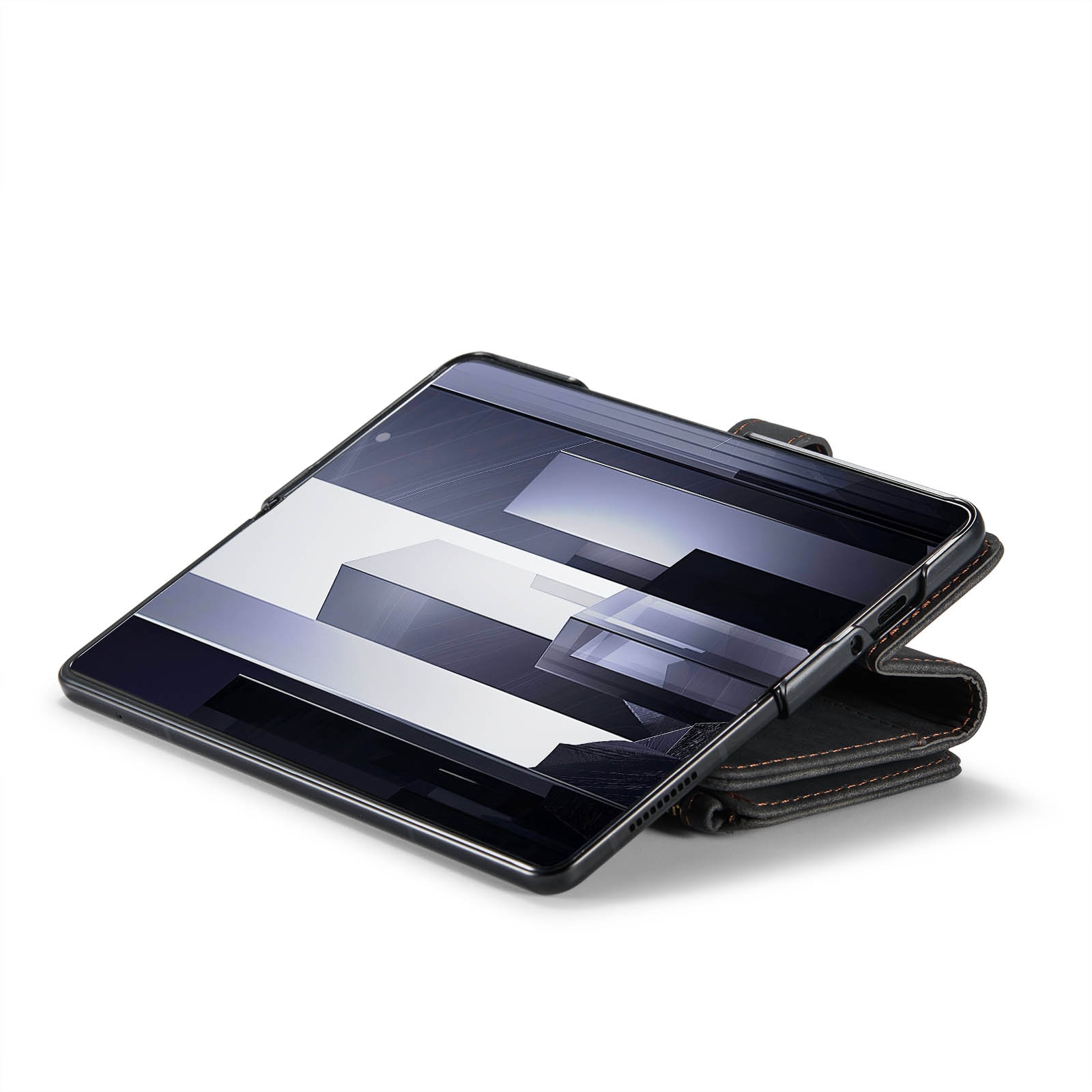 Étui portefeuille à glissière Samsung Galaxy Z Fold 6, noir