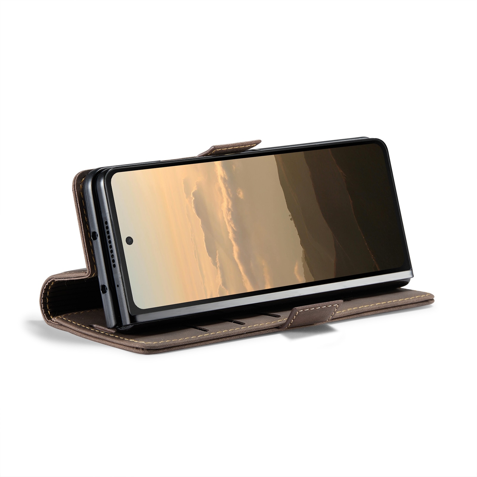 Étui portefeuille mince Samsung Galaxy Z Fold 6, marron