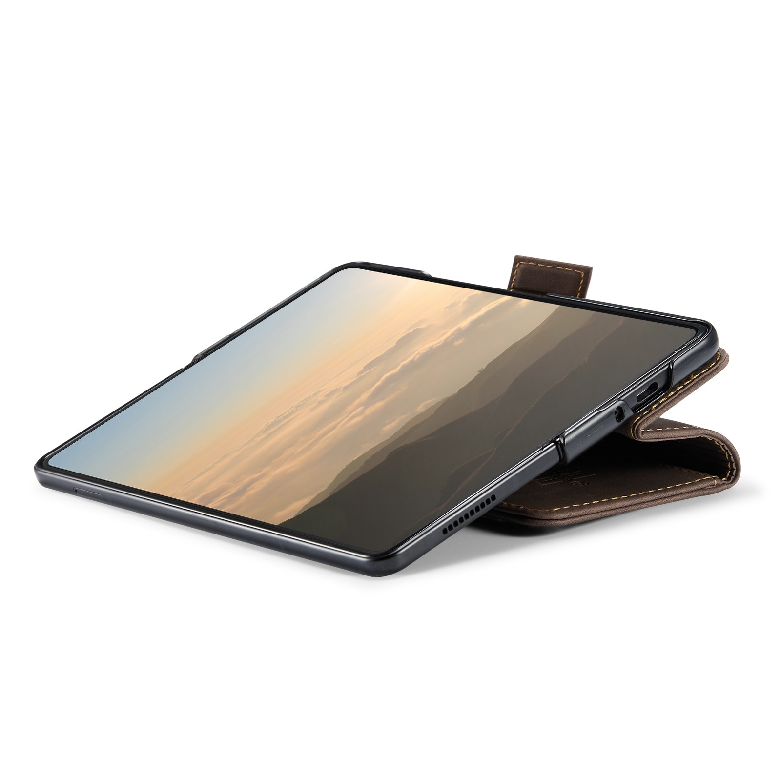 Étui portefeuille mince Samsung Galaxy Z Fold 6, marron