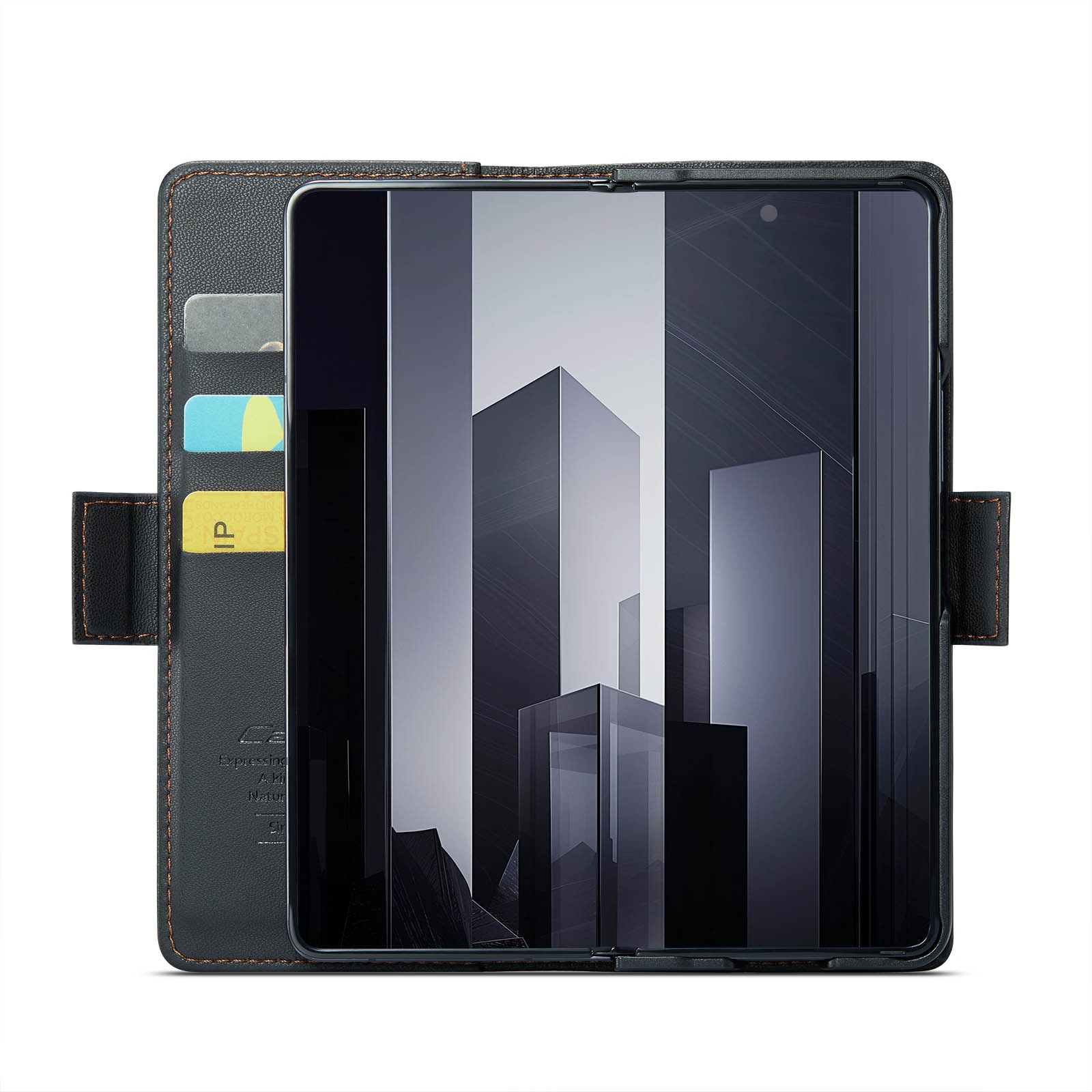 Étui portefeuille mince anti-RFID Samsung Galaxy Z Fold 6, noir