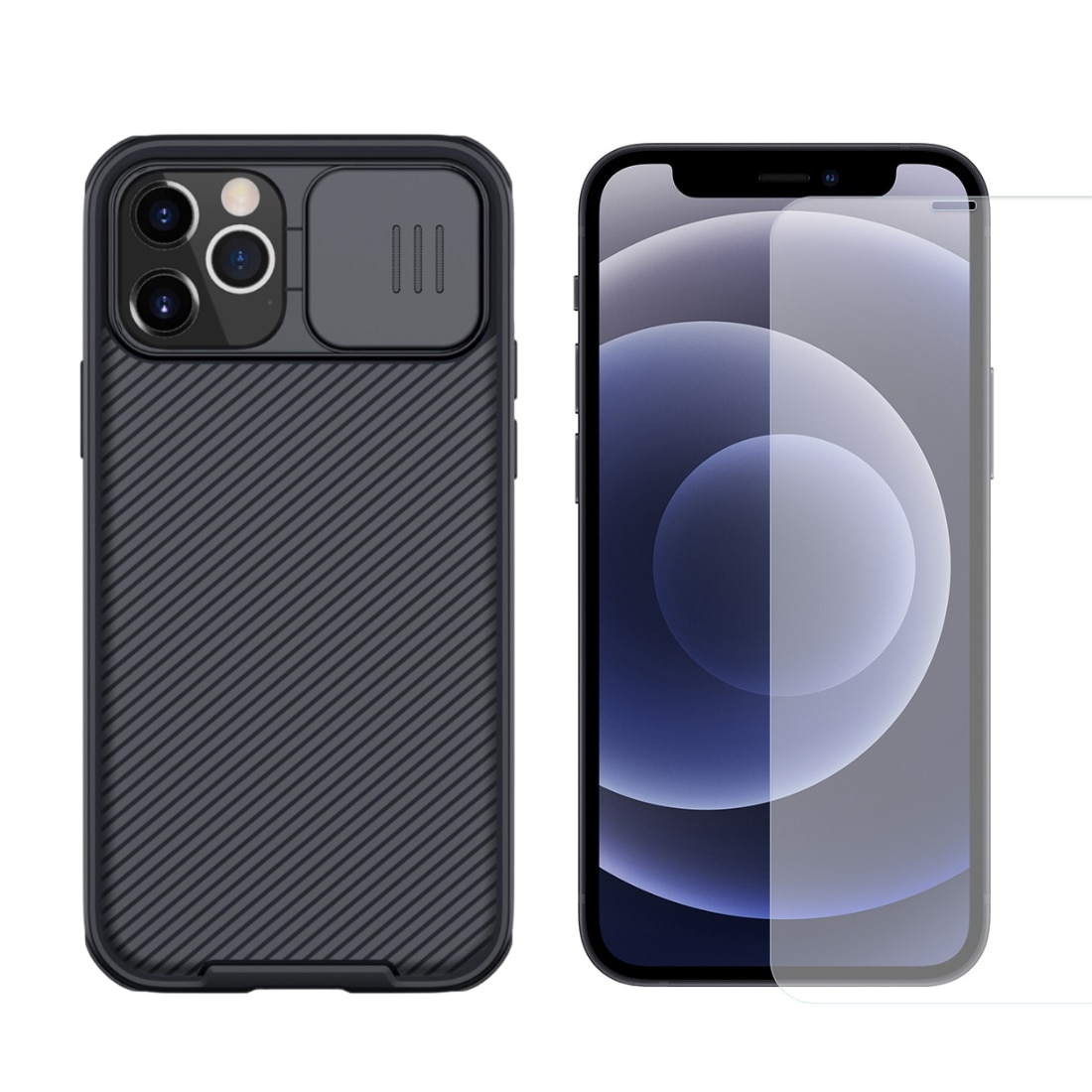 Kit pour iPhone 12/12 Pro : Coque CamShield et protecteur d’écran