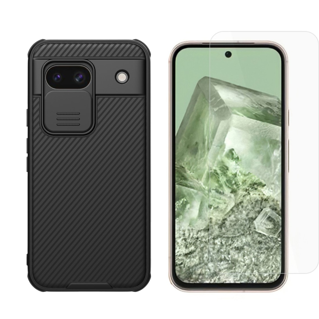 Kit pour Google Pixel 8a : Coque CamShield et protecteur d’écran