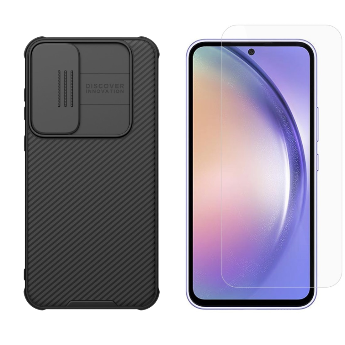 Kit pour Samsung Galaxy A55 : Coque CamShield et protecteur d’écran