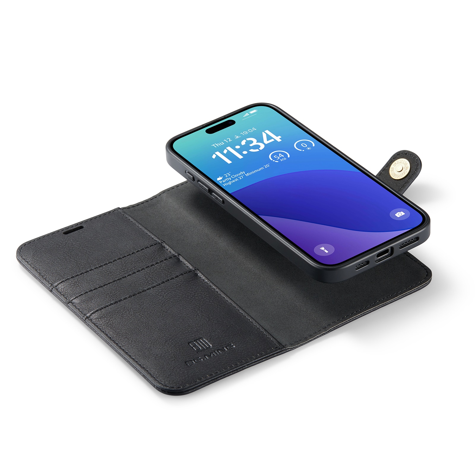 Étui portefeuille Magnet Wallet iPhone 16 Pro, Black