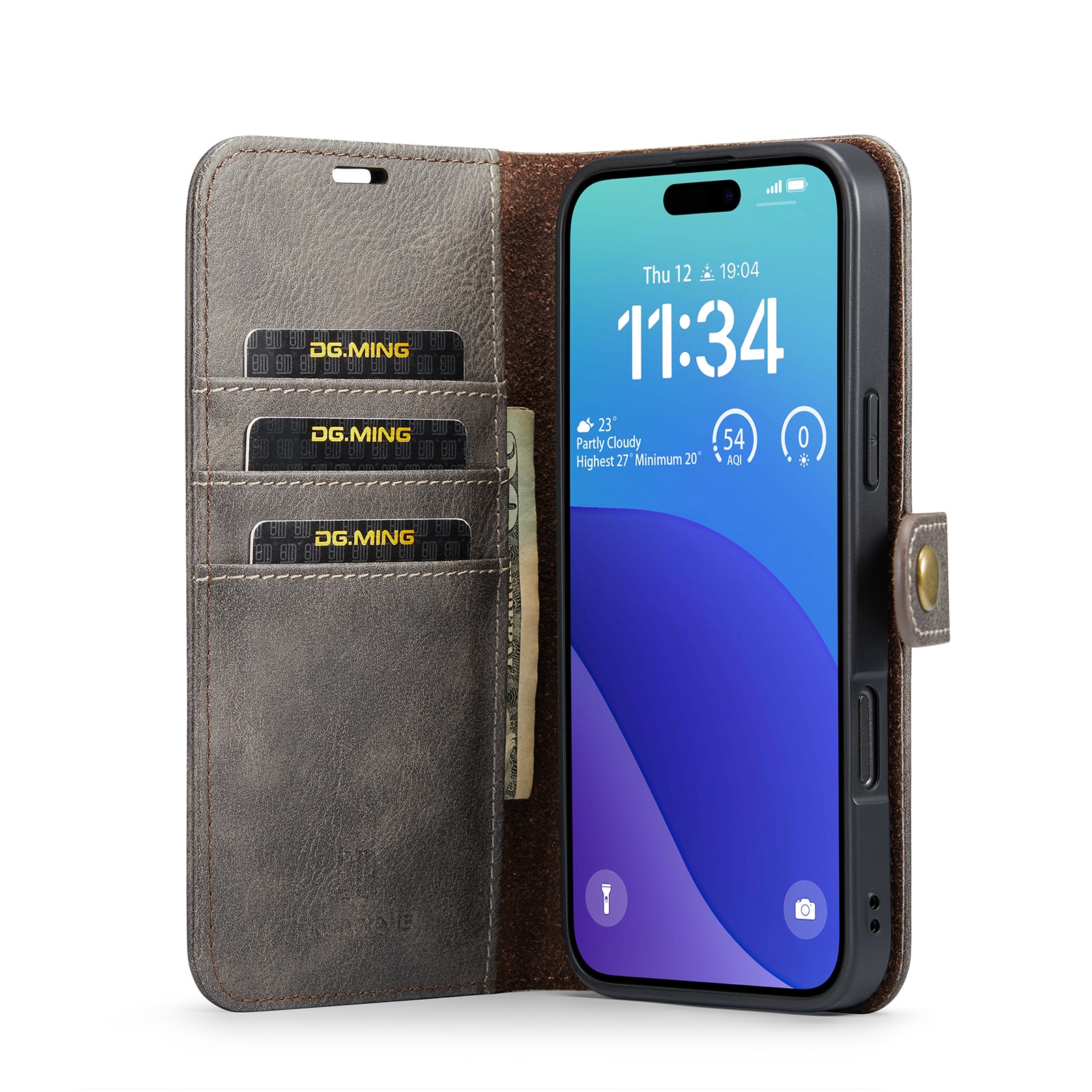 Étui portefeuille Magnet Wallet iPhone 16 Pro Max, Brown