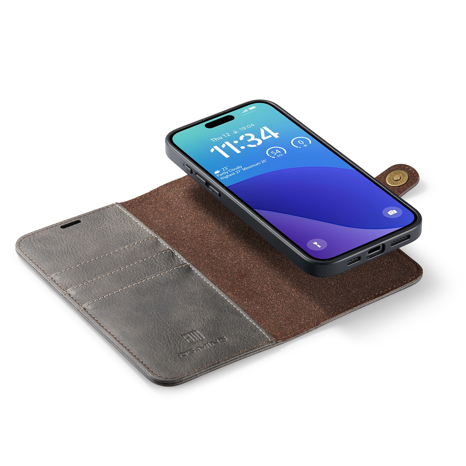 Étui portefeuille Magnet Wallet iPhone 16 Pro Max, Brown