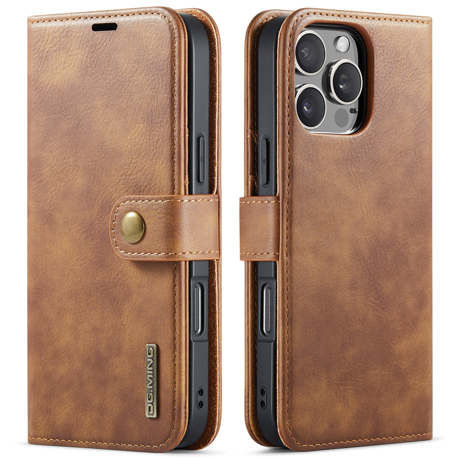 Étui portefeuille Magnet Wallet iPhone 16 Pro Max, Cognac