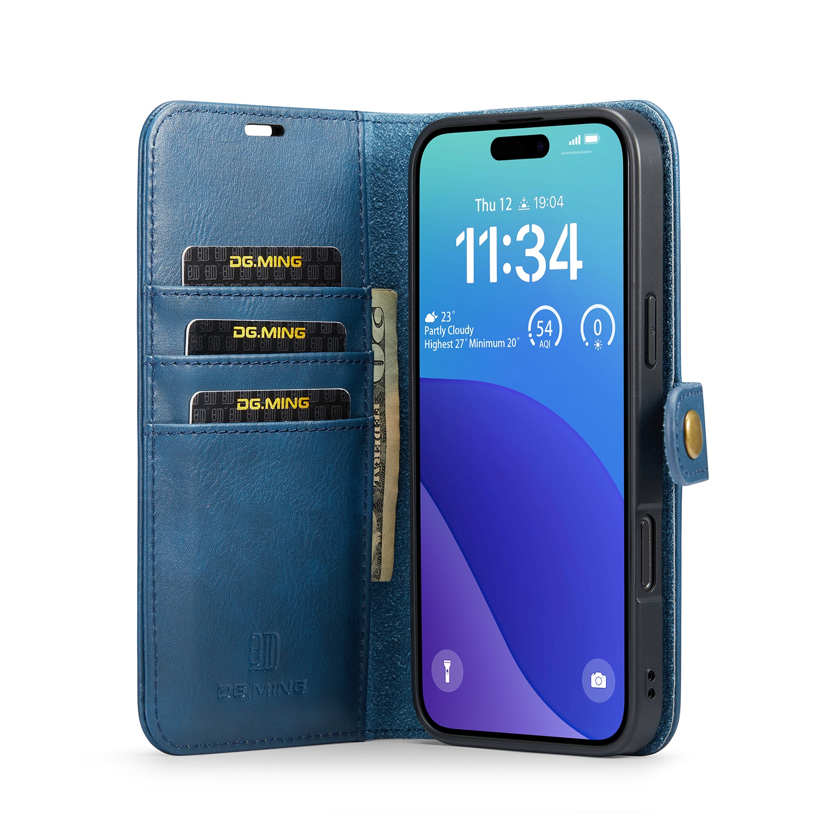 Étui portefeuille Magnet Wallet iPhone 16 Pro, Blue