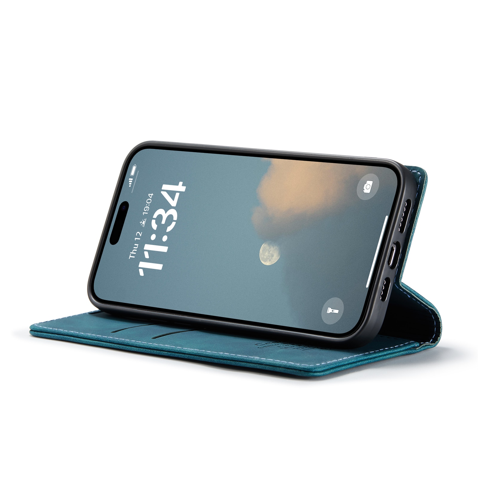 Étui portefeuille mince iPhone 16 Plus, Bleu