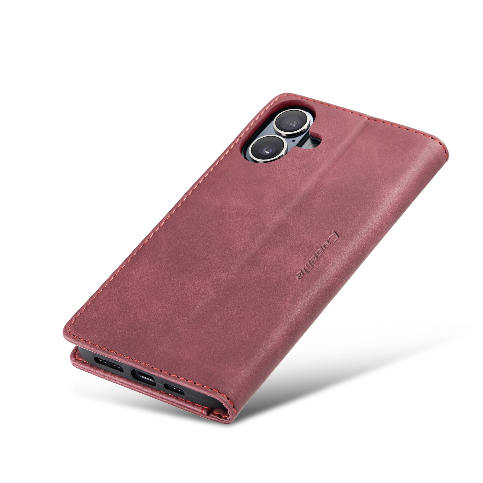 Étui portefeuille mince iPhone 16, Rouge