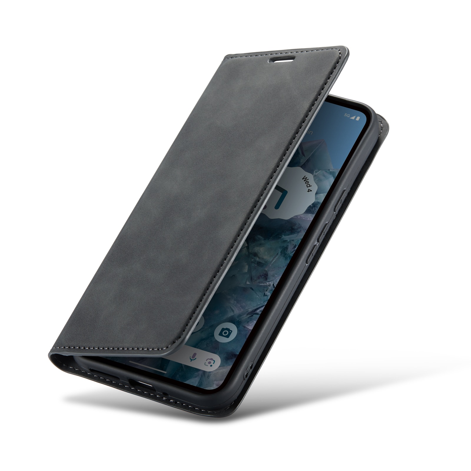 Coque portefeuille mince Google Pixel 9 Pro XL, noir