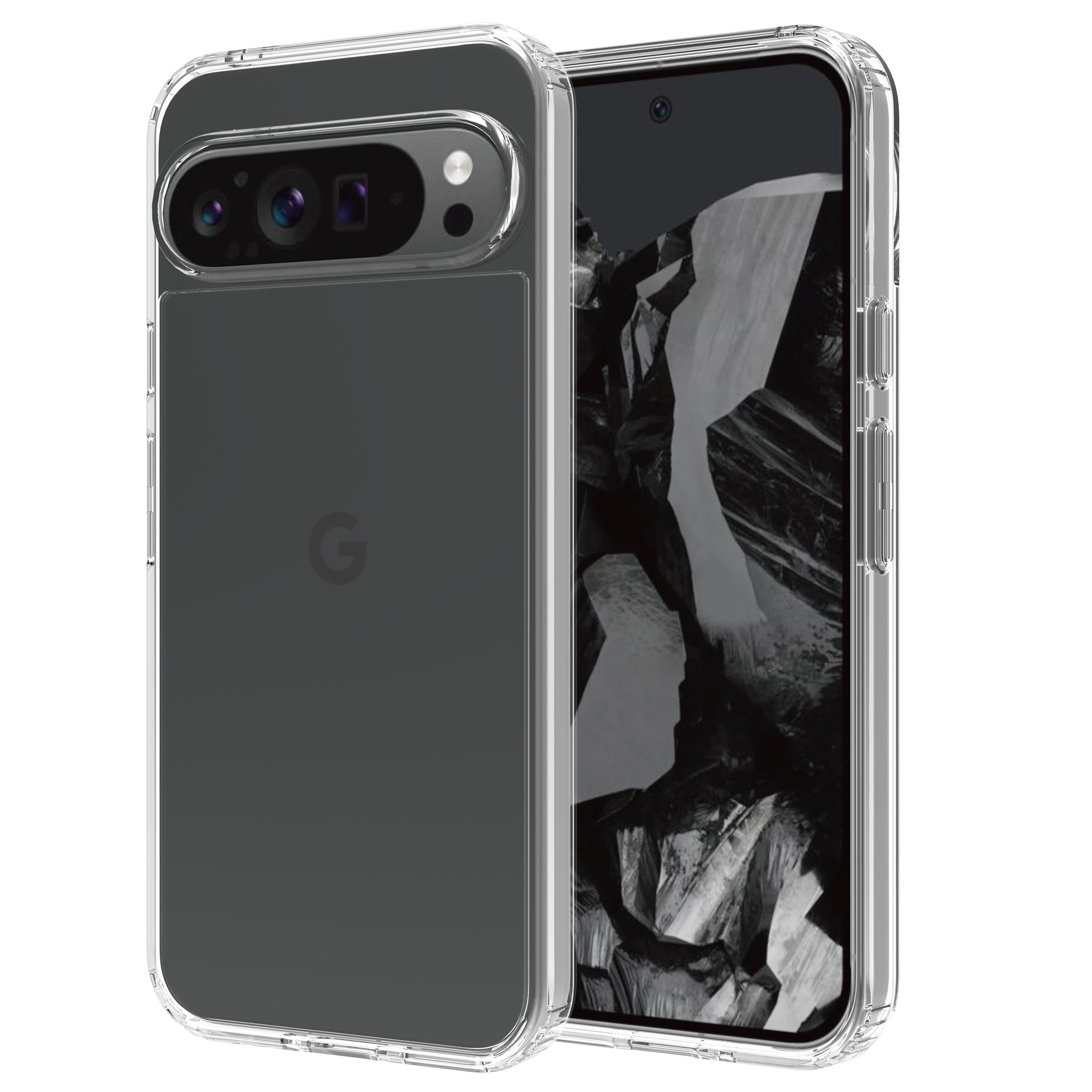 Coque Hybride Crystal Hybrid Google Pixel 9 Pro XL, transparent