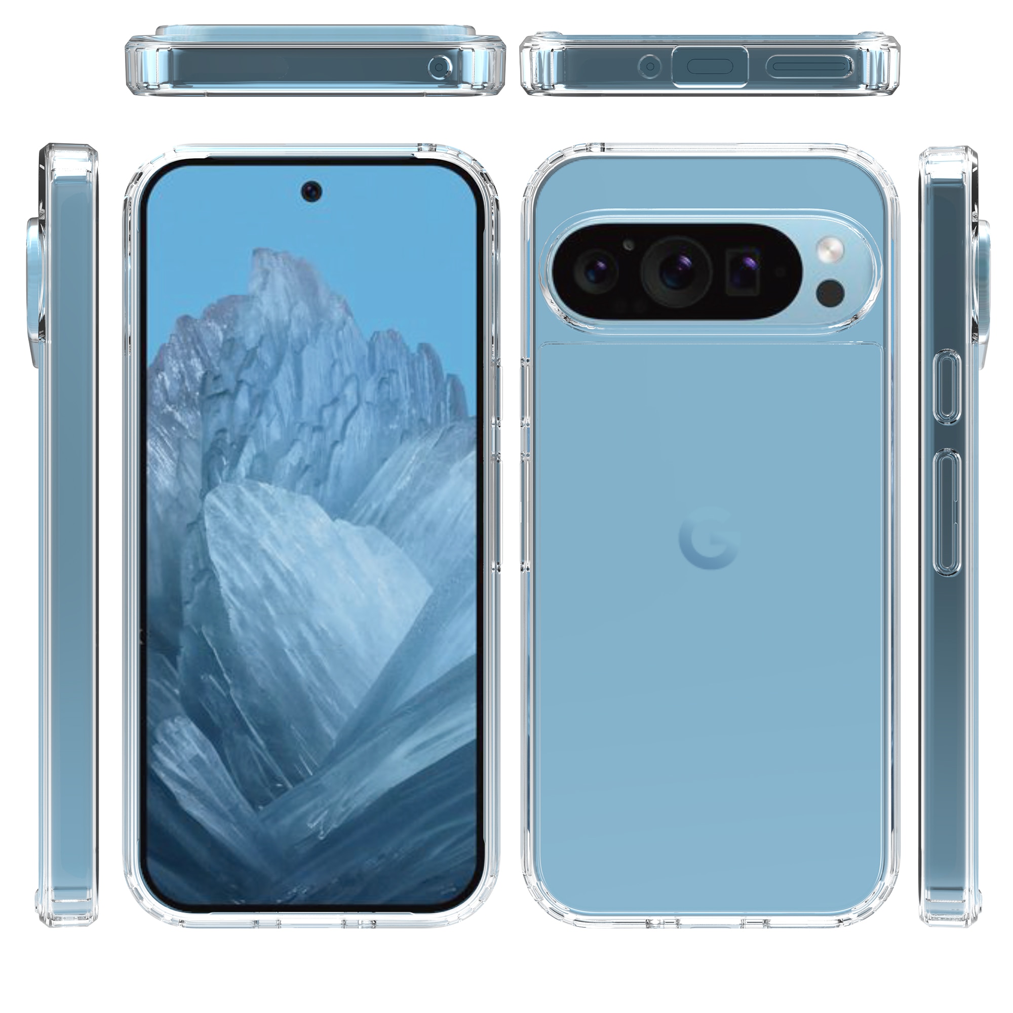 Coque Hybride Crystal Hybrid Google Pixel 9, transparent