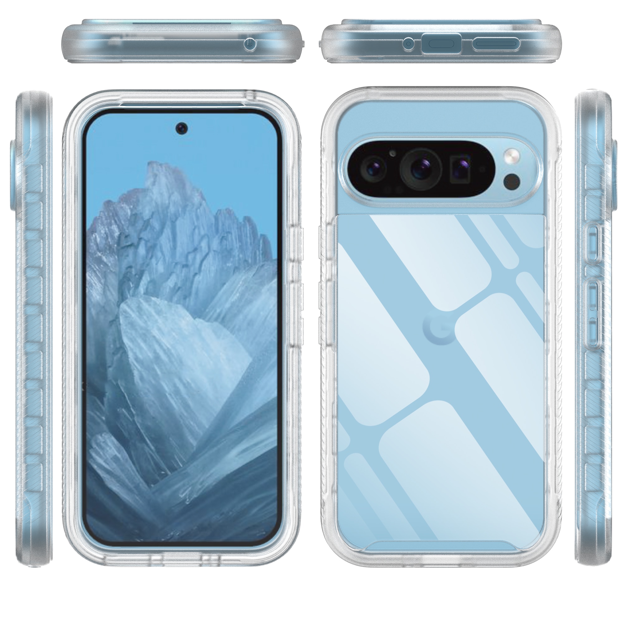 Coque Full Protection Google Pixel 9, transparent