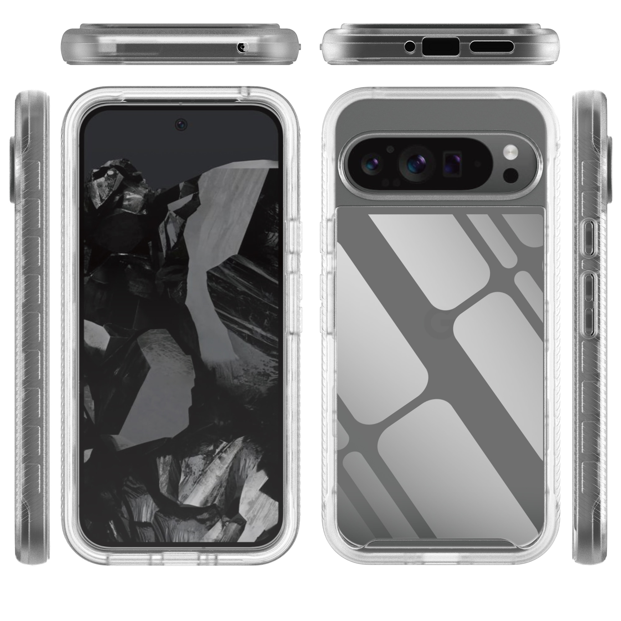 Coque Full Protection Google Pixel 9 Pro XL, transparent