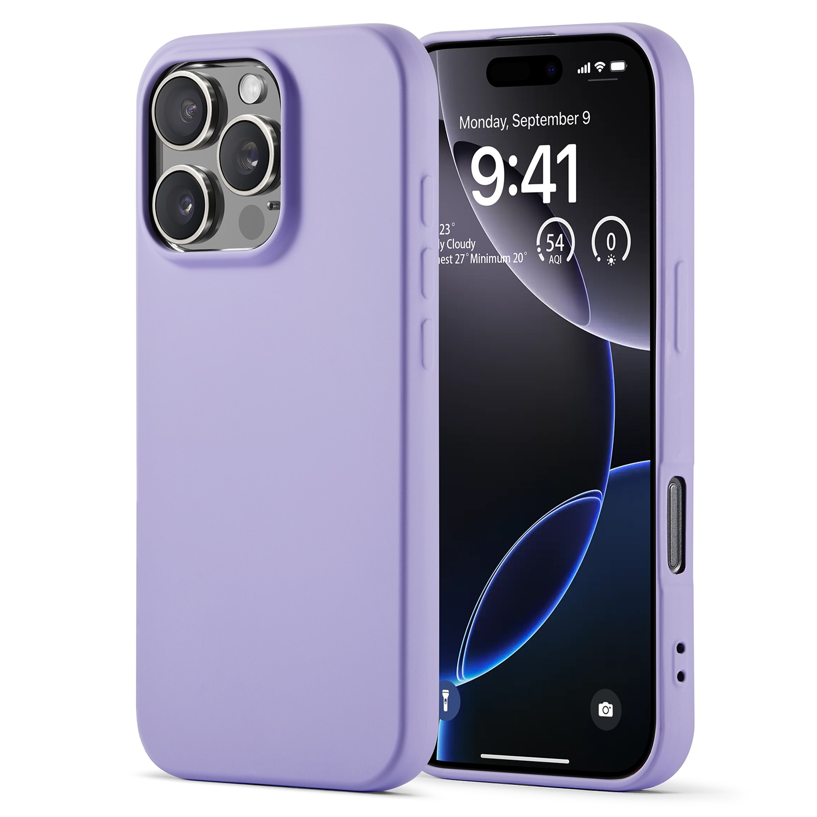 Coque TPU résistante aux chocs iPhone 16 Pro, Violet