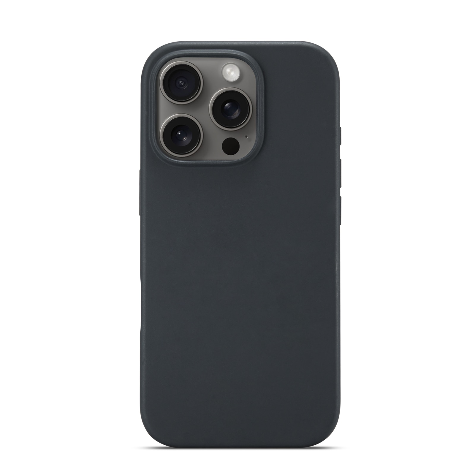 Coque en silicone iPhone 16 Pro, noir