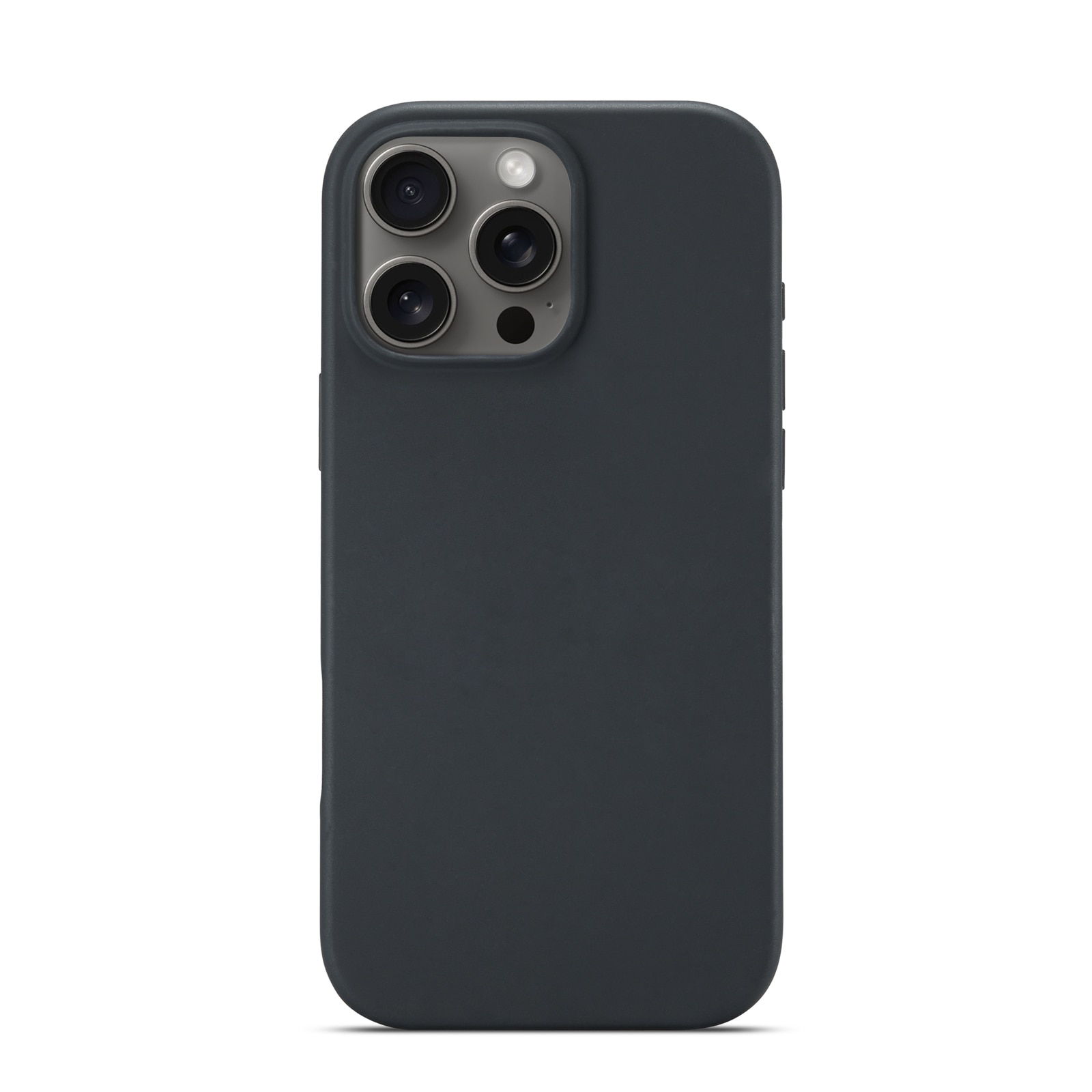 Coque en silicone iPhone 16 Pro Max, noir