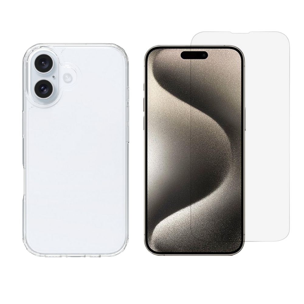 Kit pour iPhone 16 Plus : Coque et protecteur d’écran