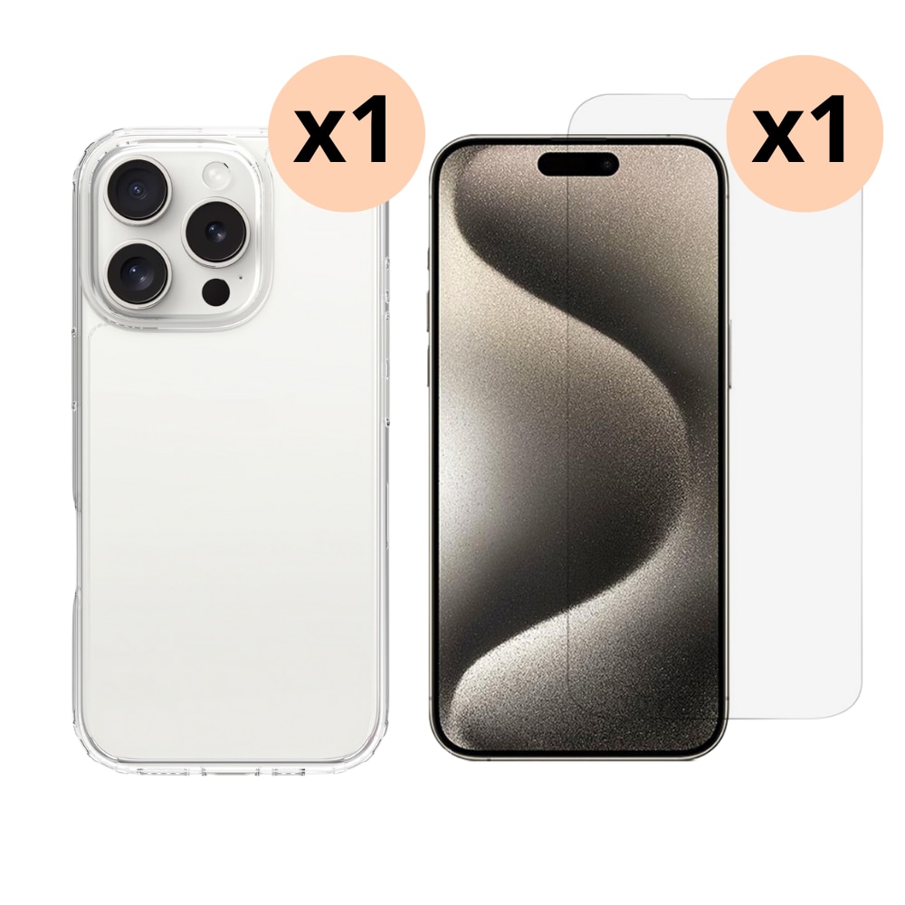 Kit pour iPhone 16 Pro Max : Coque et protecteur d’écran