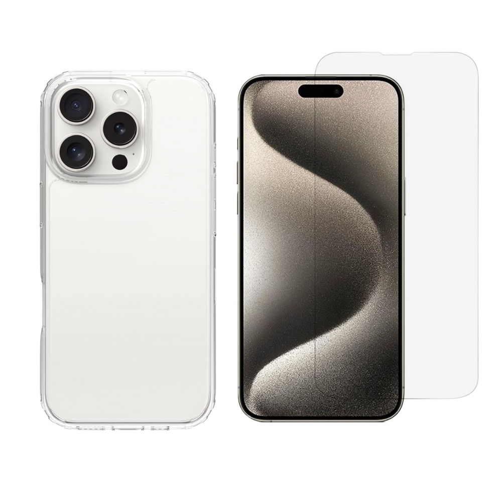 Kit pour iPhone 16 Pro : Coque et protecteur d’écran