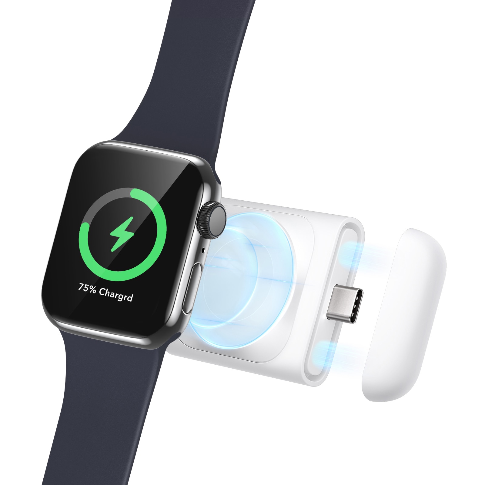 Chargeur portable pour Apple Watch, blanc