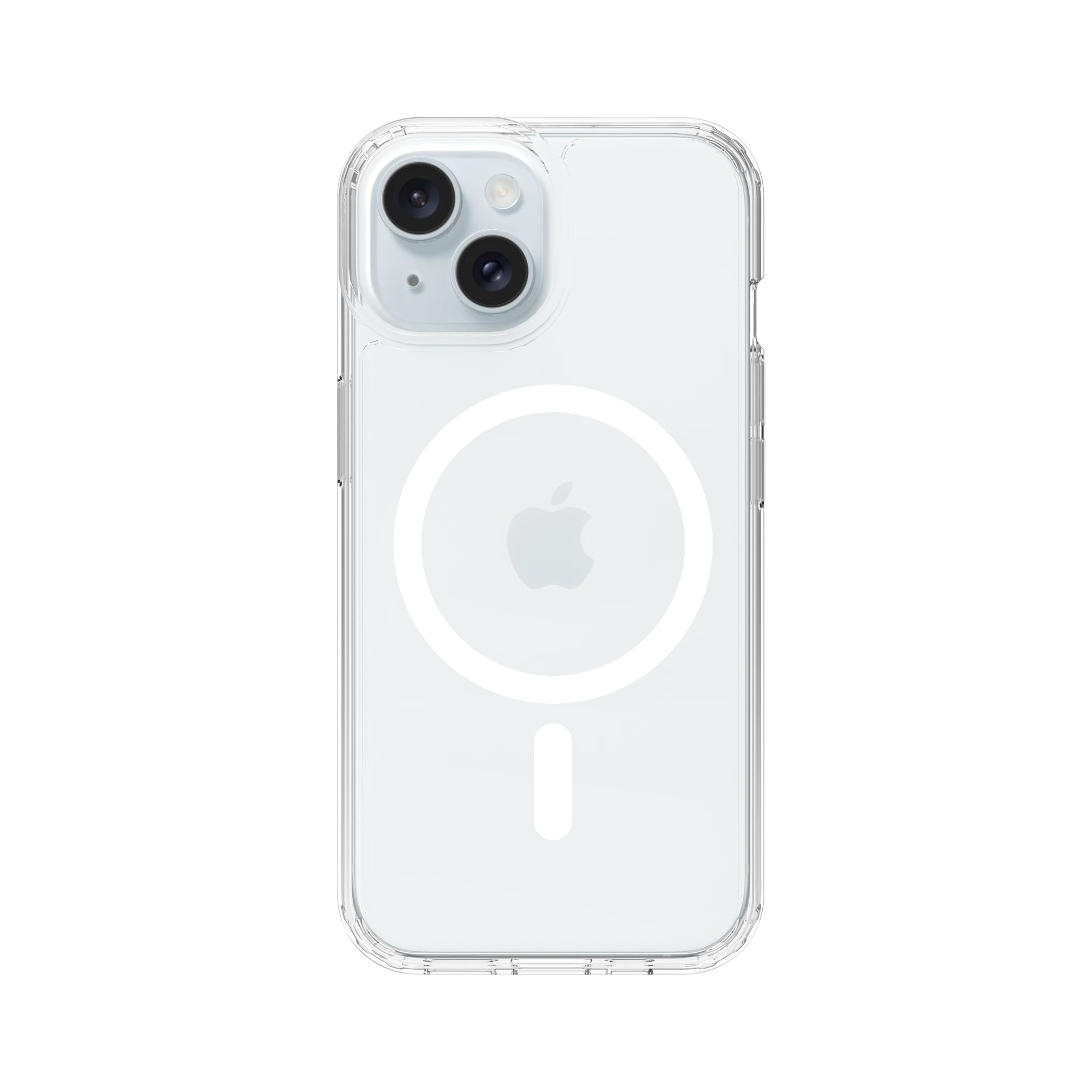 Coque hybride MagSafe iPhone 15, transparent