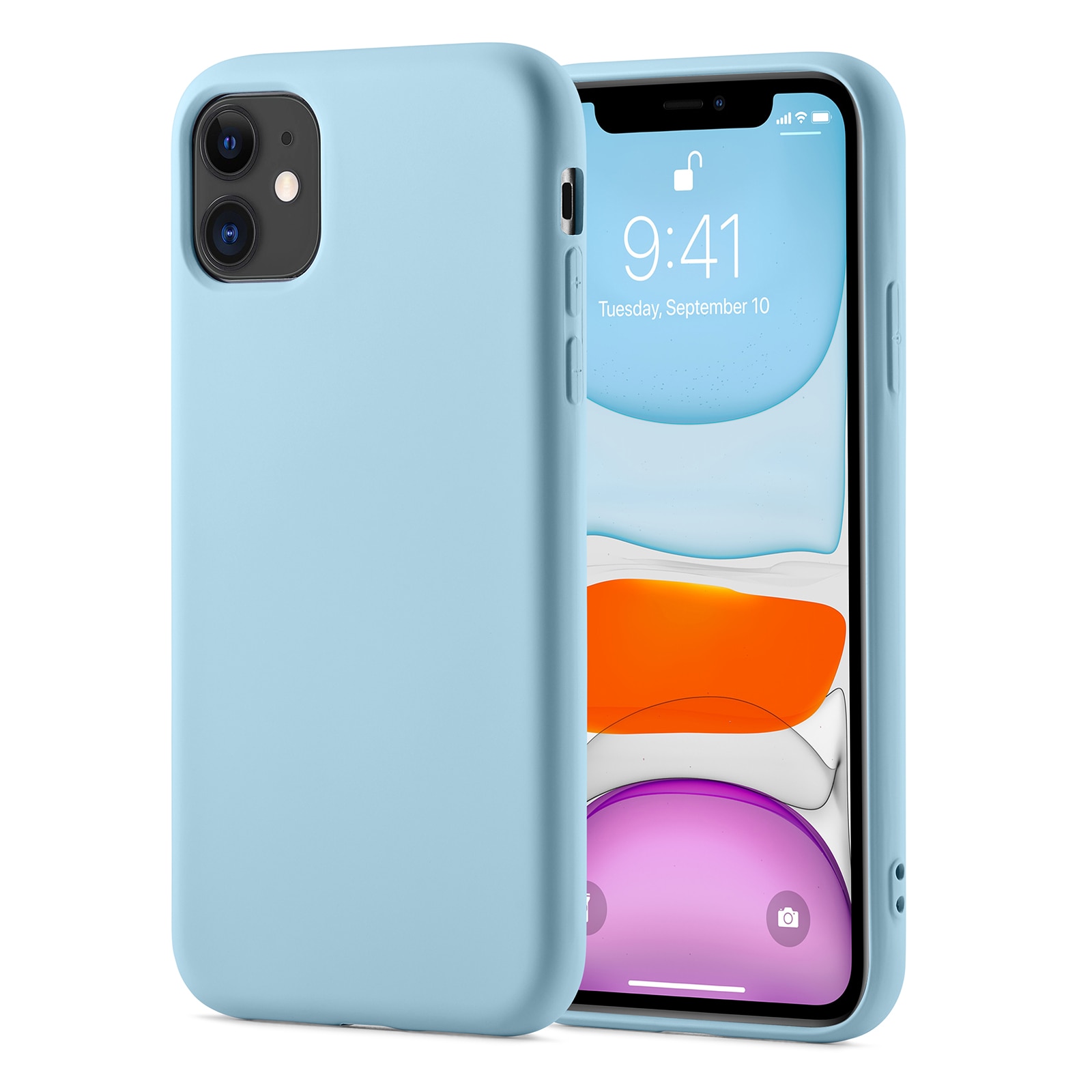 Coque TPU iPhone 11, Bleu