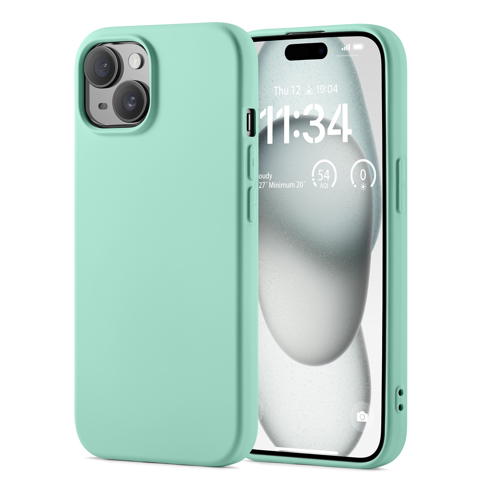 Coque TPU iPhone 13, vert